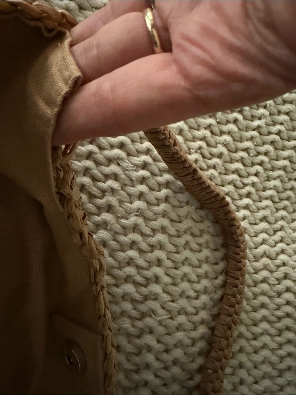 Fallon & Royce Mel straw and suede bag - Picture 13 of 16